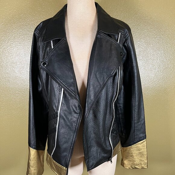 Marvel's Black Widow Jacket Women's Large Her Universe Faux Leather Cosplay 962A - Picture 2 of 9